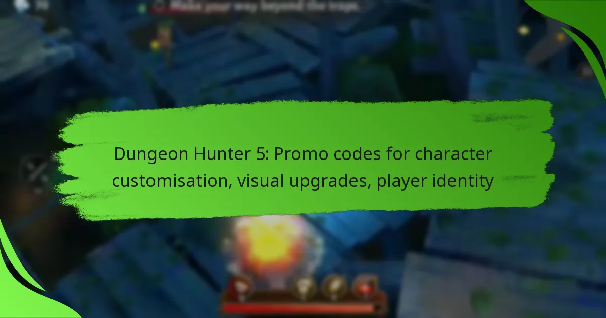 Dungeon Hunter 5: Promo codes for character customisation, visual upgrades, player identity