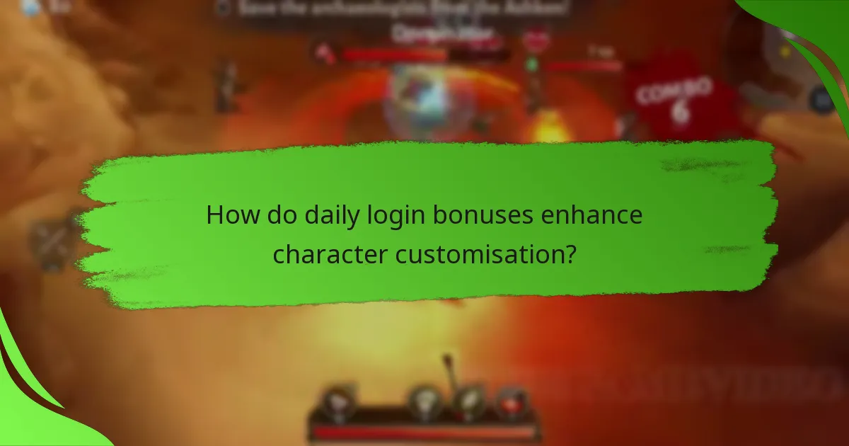 How do daily login bonuses enhance character customisation?