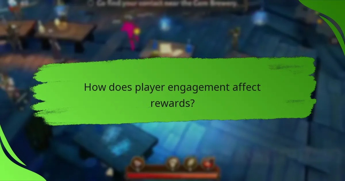How does player engagement affect rewards?