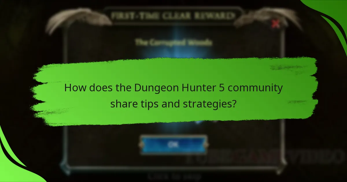 How does the Dungeon Hunter 5 community share tips and strategies?