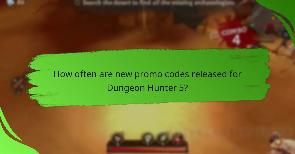 How often are new promo codes released for Dungeon Hunter 5?