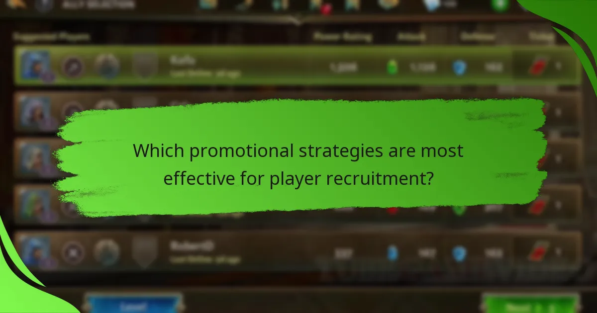 Which promotional strategies are most effective for player recruitment?